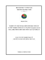 Nghiên cứu một số đặc điểm sinh học sinh sản và thử nghiệm sinh sản cá ngạnh (cranoglanis sinensis peters 1880) trong điều kiện nhân tạo tại nghệ an 