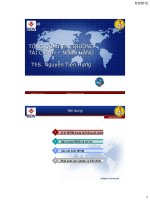 TỔNG QUAN THỊ TRƯỜNG TÀI CHÍNH – NGÂN HÀNG