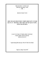 Một số biện pháp phát triển đội ngũ cán bộ quản lý trường tiểu học huyện quan sơn, tỉnh thanh hóa 