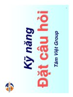 kỹ năng đặt câu hỏi