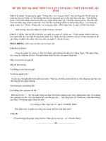 Đề thi thử đại học môn Văn khối C,D năm 2014 lần 2 THPT Trần Phú, Hà Tĩnh