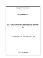 Một số giải pháp quản lý hoạt động đổi mới phương pháp dạy học ở các trường tiểu học thành phố đồng hới, tỉnh quảng bình 