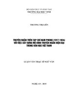 Truyện ngắn trên tạp chí nam phong (1917   1934) với việc xây dựng mô hình truyện ngắn hiện đại 