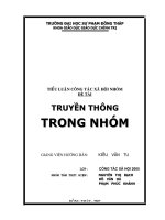 Tiểu luận công tác xã hội nhóm truyền thông trong nhóm 