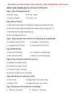 Đề thi học kì 2 môn Tin học lớp 11 năm 2014 THPT Vĩnh Bình Bắc