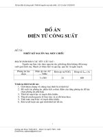 Đồ án điện tử công suất thiết kế nguồn mạ một chiều