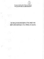 Kế hoạch hành động ứng phó với biến đổi khí hậu tỉnh An Giang
