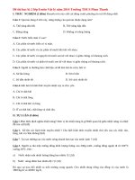 Đề thi học kì 2 lớp 8 môn Vật lý có đáp án năm 2014