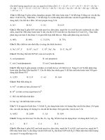 Đề thi thử đại học môn Hóa khối A,B năm 2014 lần 1 THPT Bình Gia, Lạng Sơn