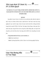 VẬN DỤNG lý LUẬN về địa tô để CHỨNG MINH NHÀ nước TA GIAO QUYỀN sử DỤNG đất lâu dài CHO NÔNG dân là có cơ sở KHOA học 