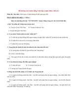 Đề thi học kì 2 môn tiếng Việt lớp 4 năm 2014