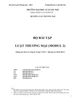 bộ bài tập luật thương mại 