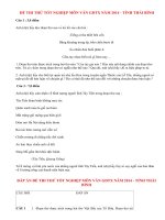 Đề thi thử tốt nghiệp THPT môn Văn GDTX năm 2014 Tỉnh Thái Bình