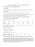 Đề thi thử đại học môn Văn có đáp án năm 2014 (P7)