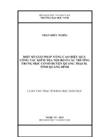 Một số giải pháp nâng cao hiệu quả công tác kiểm tra nội bộ ở các trường trung học cơ sở huyện quảng trạch, tinhr quảng bình 