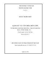 lịch sử và văn hóa đền cờn ở phường quỳnh phương, thị xã hoàng mai, tỉnh nghệ an