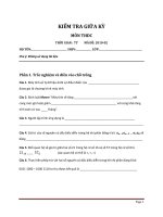 Đề thi giữa kỳ tin đại cương   02