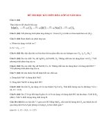 Đề thi học kì 2 môn Hóa lớp 10 năm 2014