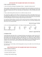 Đề thi thử tốt nghiệp THPT môn Văn có đáp án năm 2014 (P9)