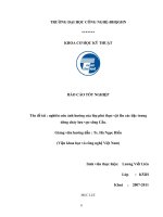 nghiên cứu ảnh hưởng của lớp phủ thực vật lên các đặc trưng dòng chảy lưu vực sông cầu 