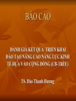 ĐÁNH GIÁ KẾT QUẢ  TRIỂN KHAI ĐÀO TẠO NÂNG CAO NĂNG LỰC KINH TẾ DỰA VÀO CỘNG ĐỒNG (CBTREE)