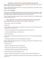 Đề thi học kì 2 lớp 6 môn Giáo dục công dân 2014 huyện Minh Long