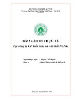 BÁO CÁO ĐI THỰC TẾ Tại công ty CP kiến trúc và nội thất NANO