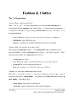 Từ vựng tiếng anh theo từng chủ đề  fashion and clothes 
