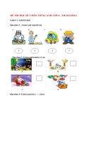 Đề thi học kì 2 lớp 4 môn Tiếng Anh năm 2014