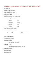 Đề thi học kì 2 lớp 1 môn Tiếng Việt năm 2014 - TH Quảng Tiến