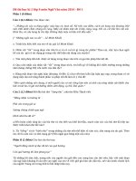 Đề thi học kì 2 lớp 9 môn Ngữ Văn năm 2014 TP Hà Nội