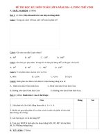 Đề thi học kì 2 lớp 6 môn Toán năm 2014 - Lương Thế Vinh