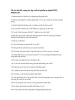 20 câu hỏi đề cương ôn tập cuối kì (phần tự luận)LIPIT, PROTEIN, đại học y dược Huế