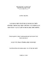 Vận dụng một số kĩ thuật đánh giá trên lớp học trong dạy học chương Các định luật bảo toàn Vật lí 10 Trung học phổ thông
