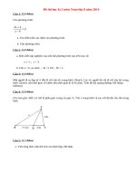 Đề thi học kì 2 lớp 8 môn Toán 2014 có đáp án
