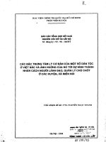 Các đặc trưng tâm lý cơ bản của một số dân tộc ở việt bắc và ảnh hưởng của nó tới sự hình thành nhân cách người lãnh đạo, quản lú chủ chốt ở các huyện miền núi