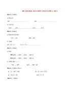 Đề thi học kì 2 lớp 2 môn Toán năm 2014 (Có đáp án)