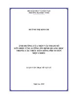 Ảnh hưởng của một vài tham số lên hiệu ứng lưỡng ổn định quang học trong cấu trúc dẫn sóng phi tuyến một chiều