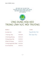 ỨNG DỤNG hóa KEO TRONG LĨNH vực môi TRƯỜNG