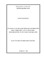 Xây dựng và sử dụng hệ thống bài tập định tính phần Nhiệt học Vật lí lớp 10 THPT nhằm bồi dưỡng tư duy logic cho học sinh