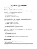 Từ vựng tiếng anh theo từng chủ đề  Physical appearance 