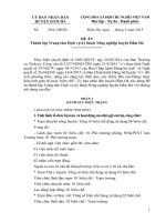 ĐỀ án THÀNH lập TRUNG tâm kỹ THUẬT NÔNG NGHIỆP đầm hà