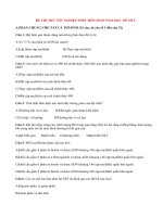 Đề thi thử tốt nghiệp THPT môn Sinh có đáp án năm 2014 (P5)