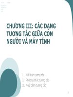 Bài giảng tương tác người máy  chương 3
