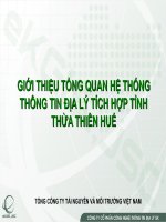 GIỚI THIỆU TỔNG QUAN HỆ THỐNG THÔNG TIN ĐỊA LÝ TÍCH HỢP TỈNH THỪA THIÊN HUẾ