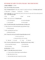 Đề thi học kì 2 lớp 6 môn Văn THCS Nhuế Dương năm 2014