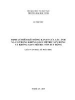Định lý điểm bất động kanan cho các ánh xạ co trong khoogn gian meetric suy rộng và không gian meetric nón suy rộng
