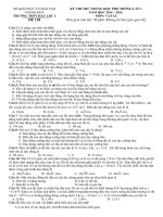 Bộ đề thi thử thpt quốc gia năm 2016 môn vật lý số 4