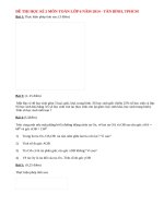 Đề thi học kì 2 lớp 6 môn Toán năm 2014 - Tân Bình