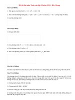 Đề thi thử vào lớp 10 môn Toán năm 2014 - Bắc Giang